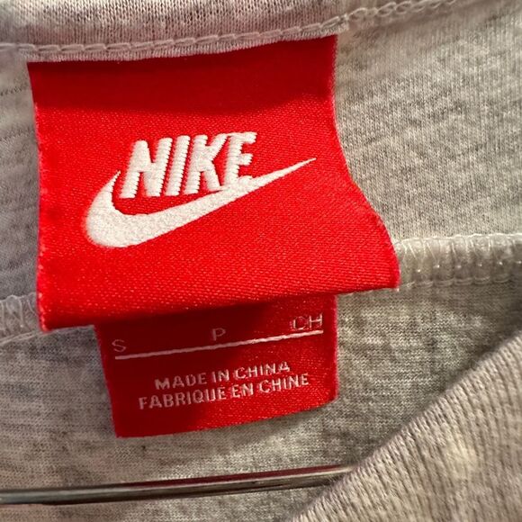 Nike Running Vest Women's White/Grey Size Small Drawstring Hybrid Tee T Shirt - Picture 4 of 4